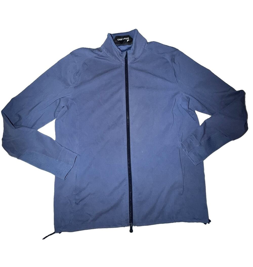 Greyson Clothiers Men’s Blue Logo Sequoia Full Zip Performance Jacket Top Large